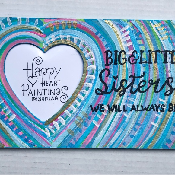 Big Little Sister Painted Frame gift - Picture 2 of 5